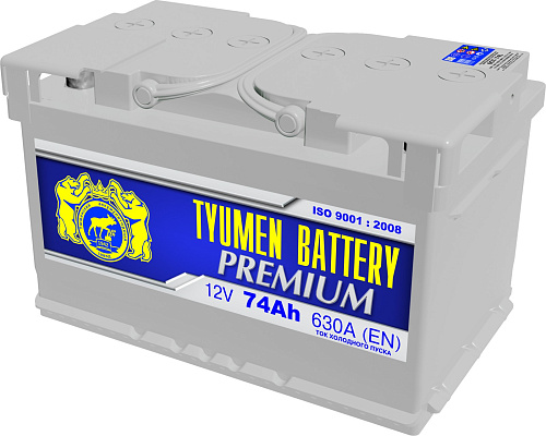 Аккумулятор Тюмень PREMIUM 6CT-74 L (о.п.) низ. Ca/Ca [д278ш175в175/650] LB3