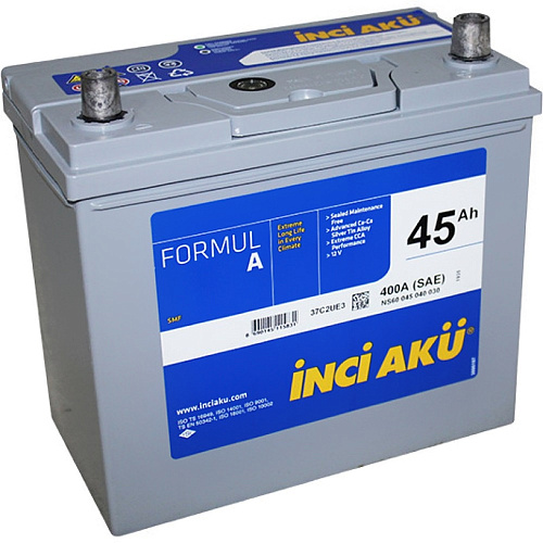 Аккумулятор   Inci Aku ASIA FormulА 6СТ -  45 (о.п.) (55B24L) тонк.кл. [д237ш127в223/400]  [B24]