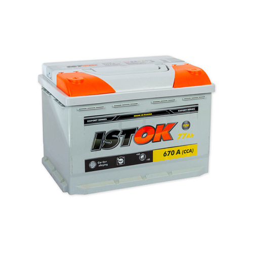 /Аккумулятор ИСТОК 77 А/ч прямая EN670 А 277x175x190 6CT-77NR
