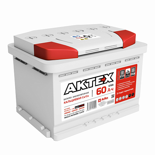 /Аккумулятор АКТЕХ 60 А/ч обратная R+ EN 570A 242x175x190 6СТ-60.0