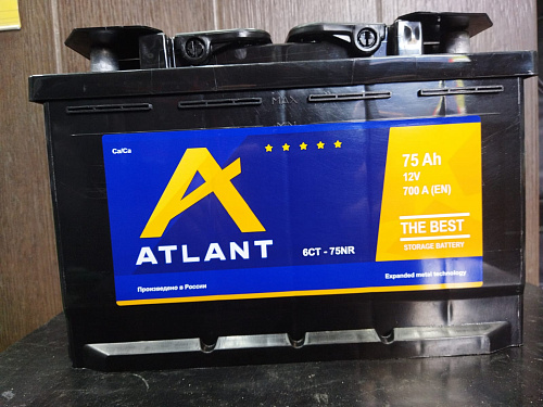 Аккумулятор ATLANT 6СТ- 75 NR (о.п.) [д277ш175в190/700]   [L3]