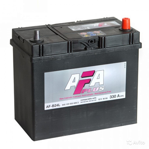Аккумулятор AFA PLUS  45 А/ч (AF-B24L) о.п. [д238ш129в227/330]   [B24]            