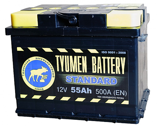 Аккумулятор Тюмень STANDARD 6СТ -  55 L (п.п) [д242ш175в190]                 