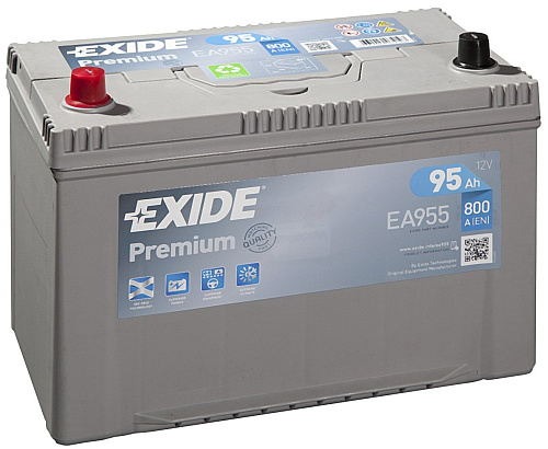 Аккумуляторная батарея EXIDE EA955 PREMIUM рус 95Ah 800A 306/173/222\ CARBON BOOST